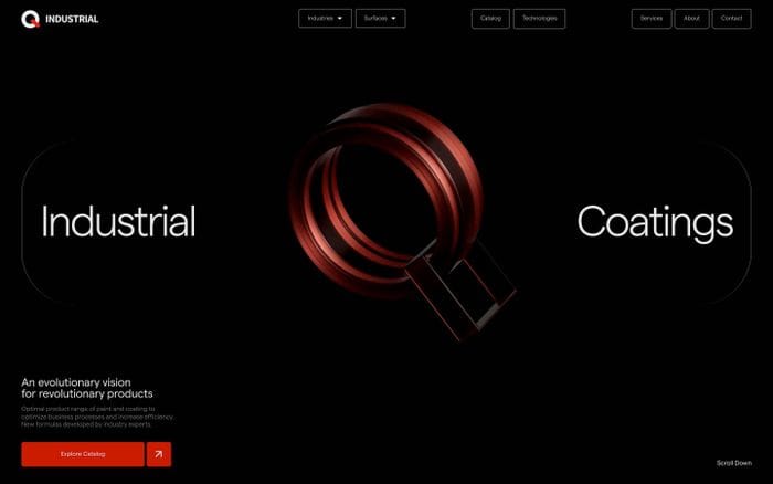 Q-Industrial website preview