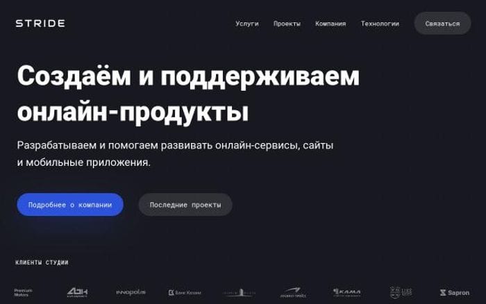 Stride website preview