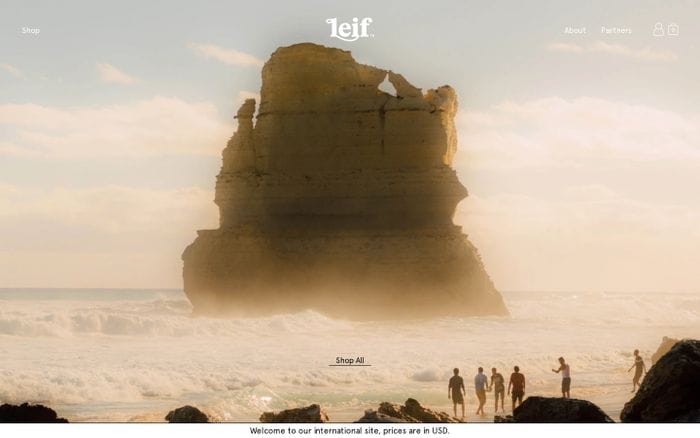 Leif Products website preview