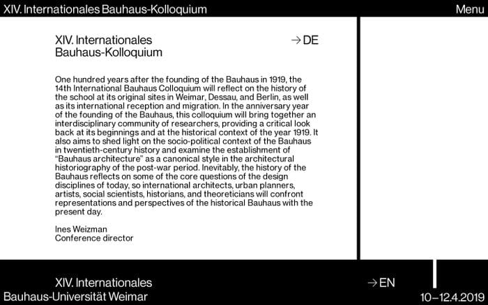XIV. Internationales Bauhaus-Kolloquium – Bauhaus-Universität Weimar website preview
