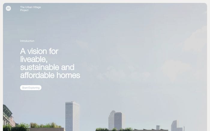 The Urban Village Project website preview