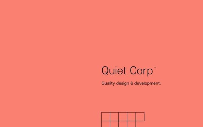 Quiet-corp website preview