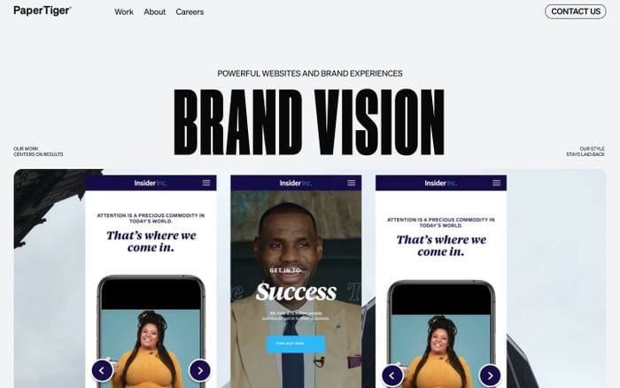 Paper Tiger website preview