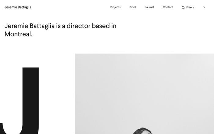 Jeremie Battaglia website preview