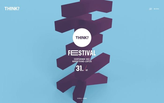 TH!NK? Festival website preview