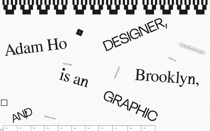 Adam Ho website preview