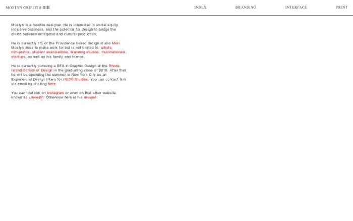 Mostyngriffith website preview