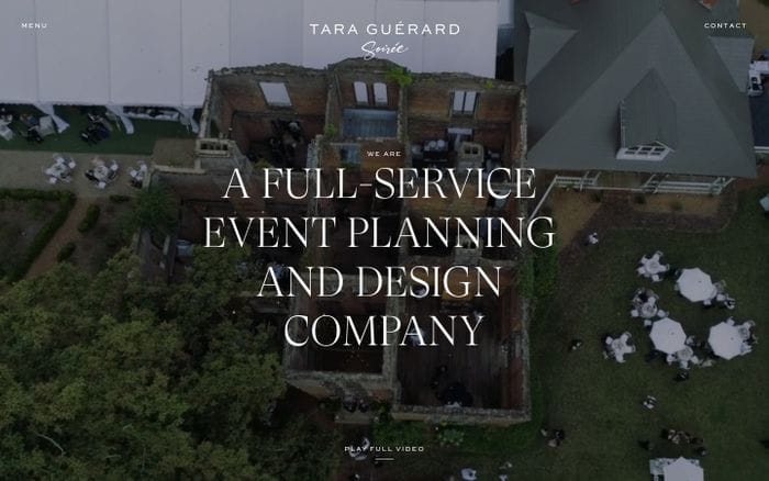 Tara Guerard Soiree website preview