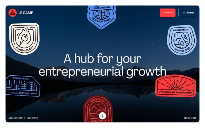 Le Camp website preview