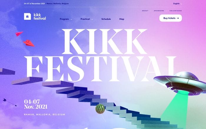 KIKK festival 2021 website preview
