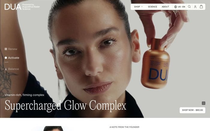 Dua website preview