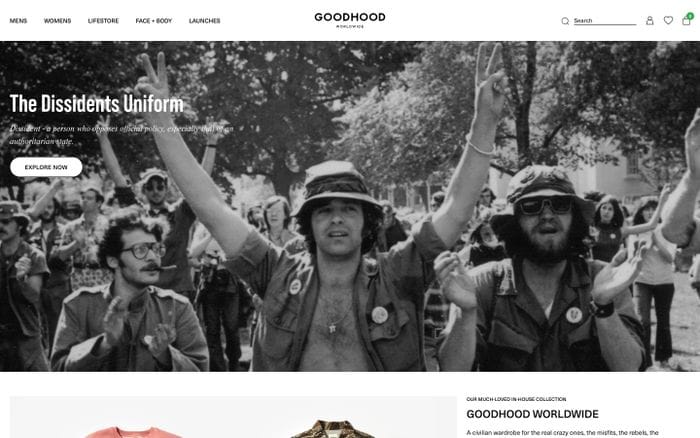 Goodhood website preview