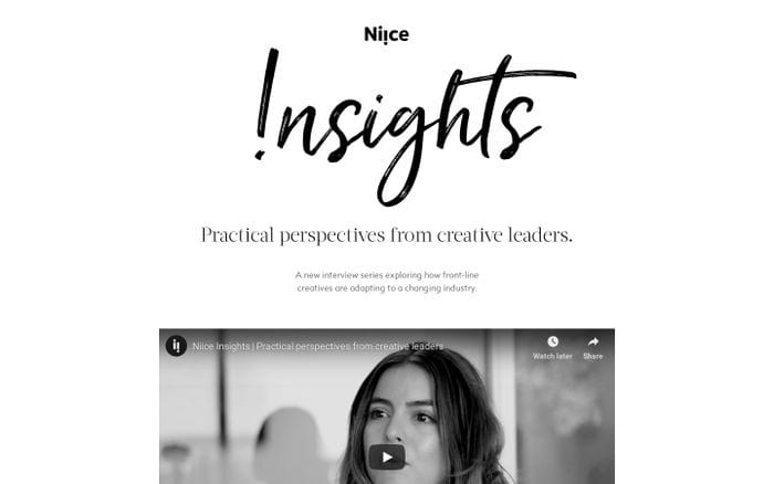 Niice Insights website preview