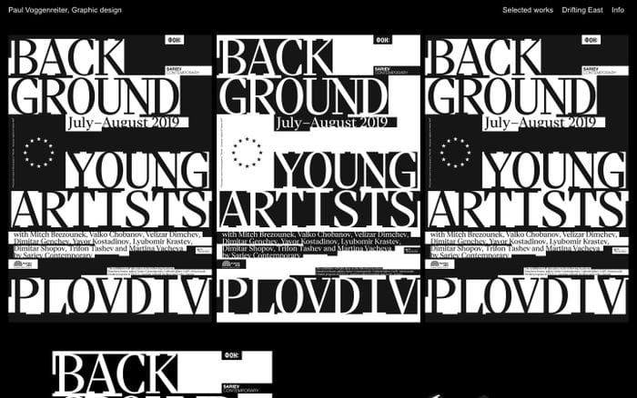 Paul Voggenreiter, Graphic design website preview