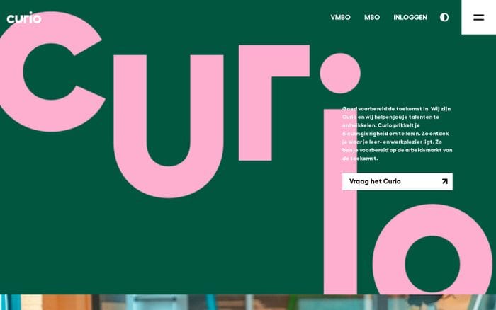 Curio website preview