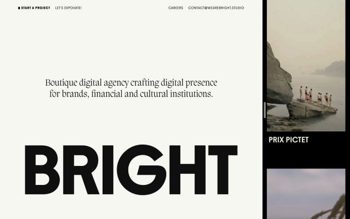 Bright website preview