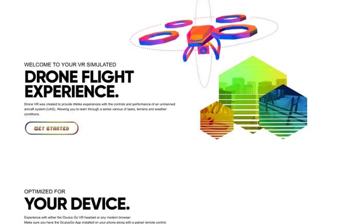 Drone VR website preview
