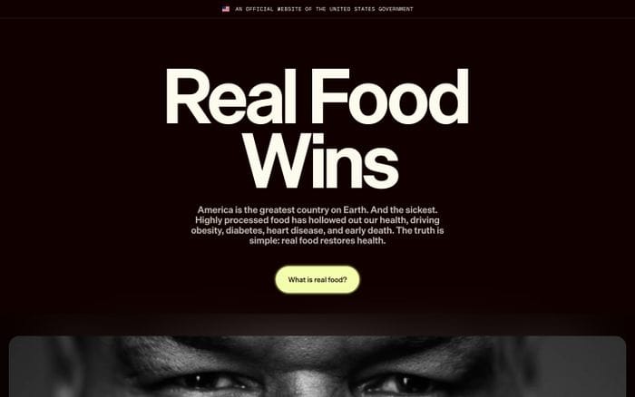 Real Food website preview
