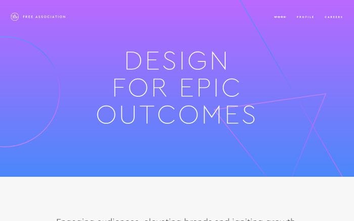 Free Association website preview
