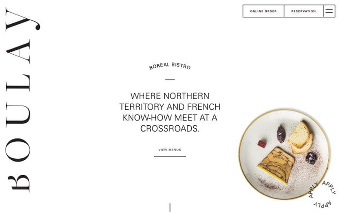 Chez Boulay: a bistro inspired by boreal cuisine website preview