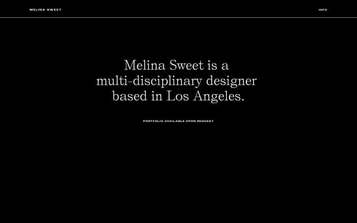 Melina Sweet website preview