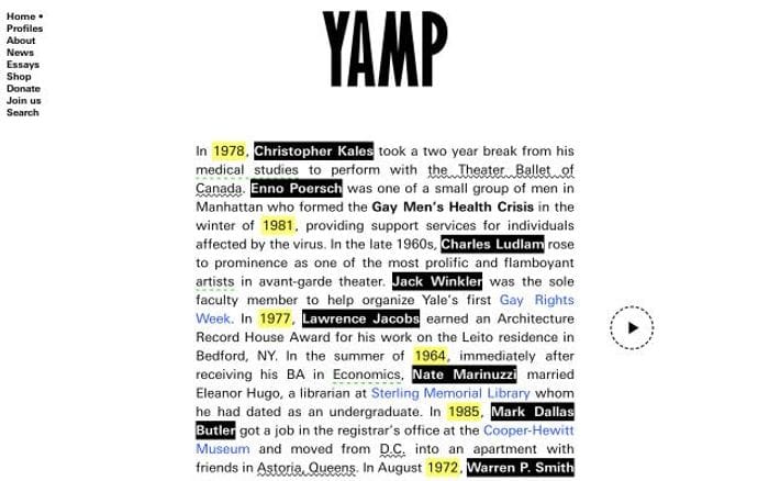 Yamp website preview