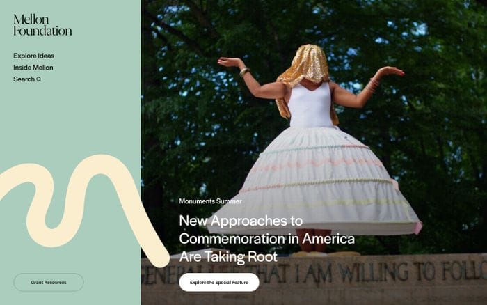 Mellon Foundation website preview