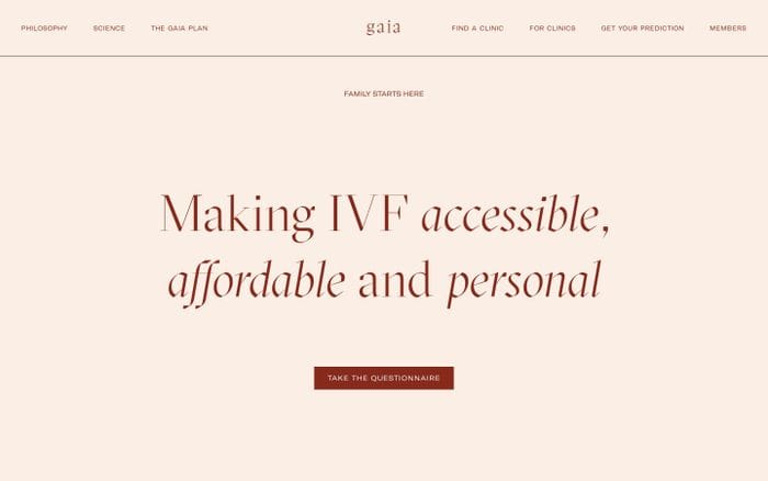 Gaia website preview