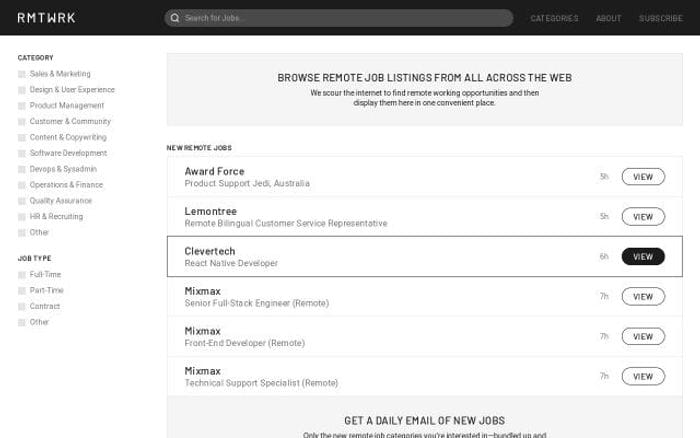 Rmtwrk website preview