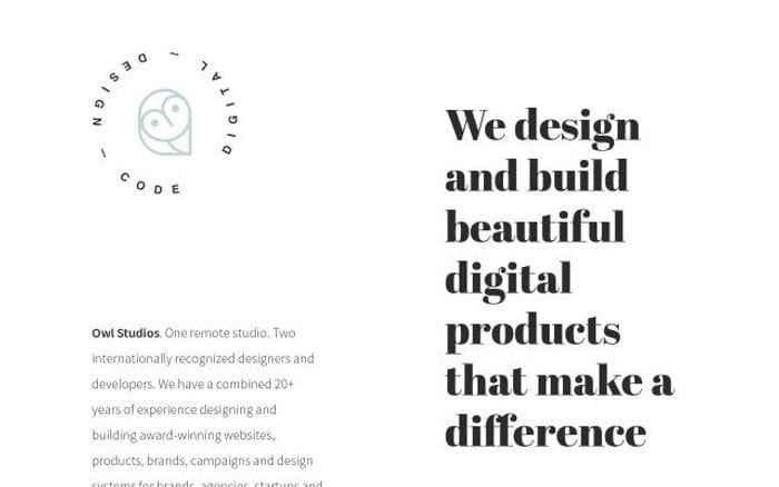 Owlstudios website preview