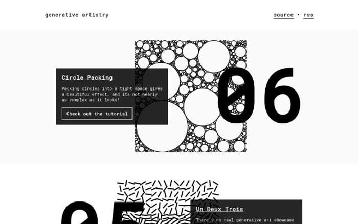 Generativeartistry website preview
