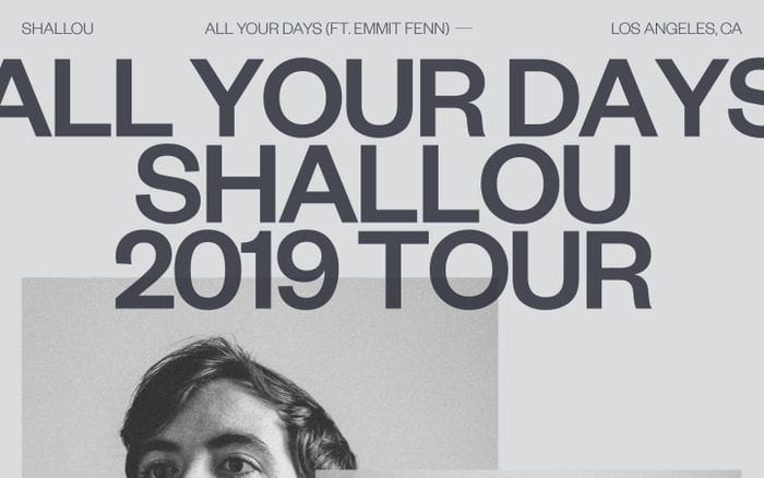 Shallou — All Your Days — 2019 Tour website preview