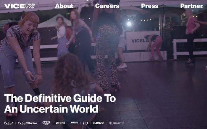 Vice website preview