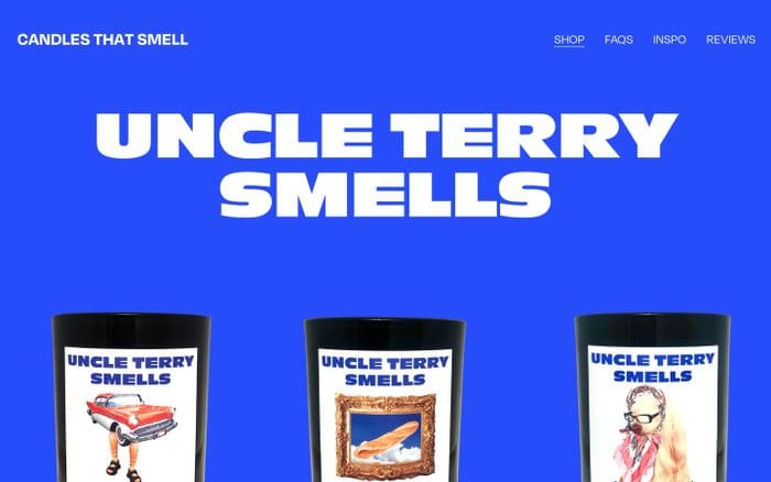 UNCLE TERRY SMELLS website preview