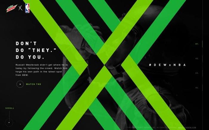 Mountaindew website preview