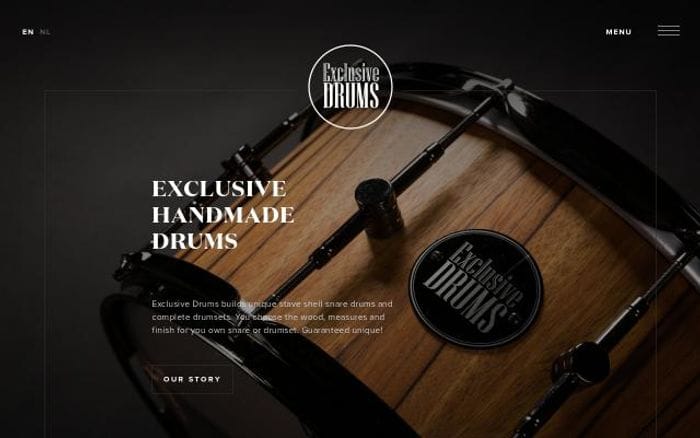 Exclusive-drums website preview