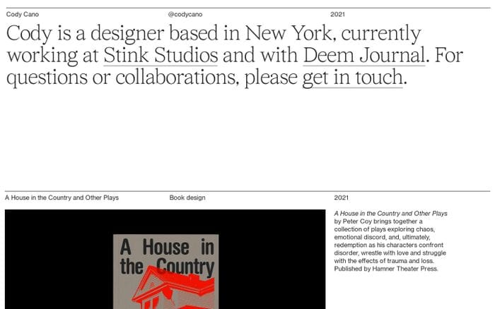 Cody Cano website preview