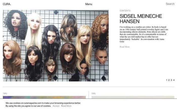 Curamagazine website preview