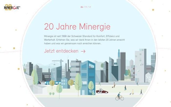 Minergie20 website preview