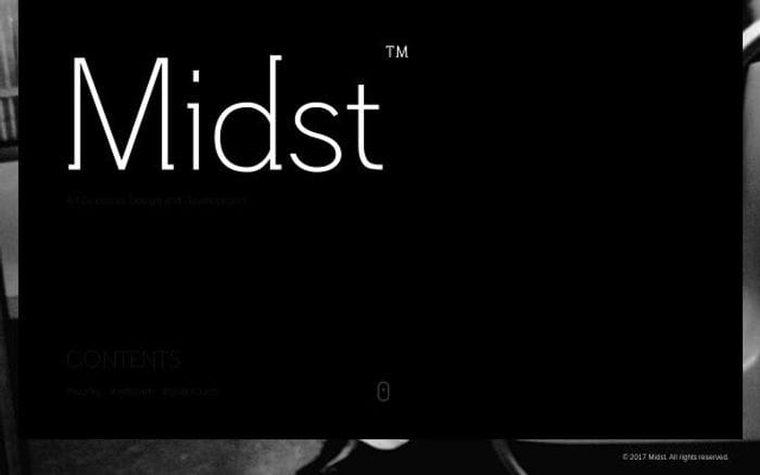 Midst website preview