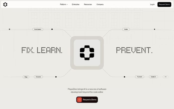 PlayerZero website preview