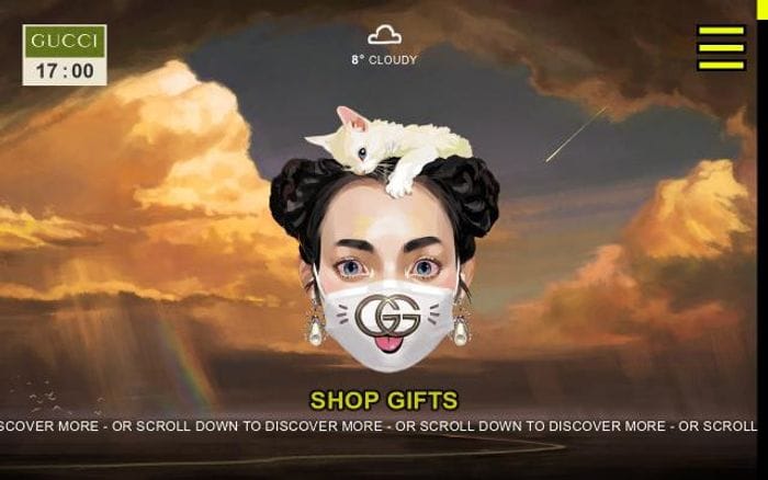 Gucci website preview