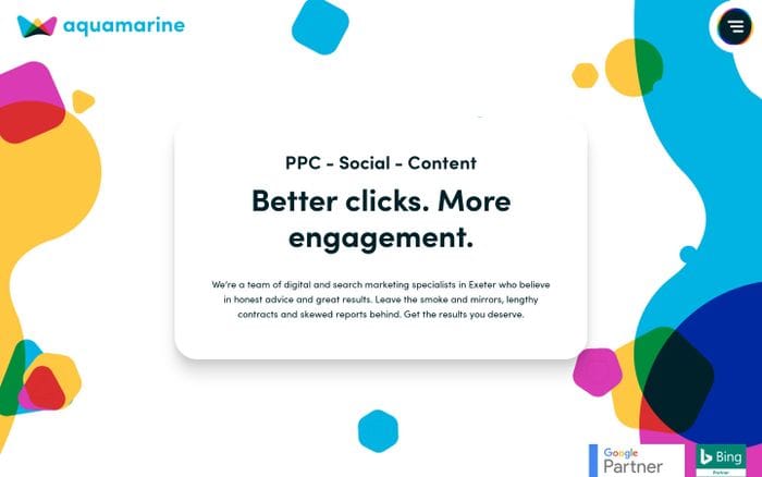 PPC - Social - Content | Aquamarine website preview