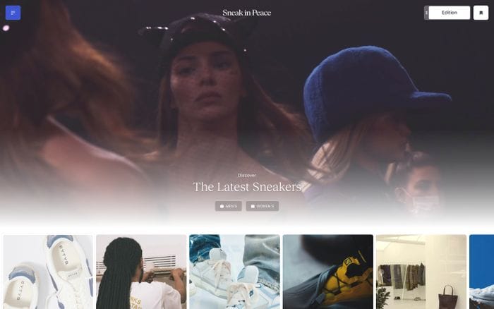 Sneak in Peace website preview