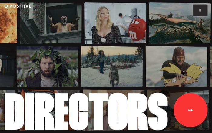 O Positive Films website preview