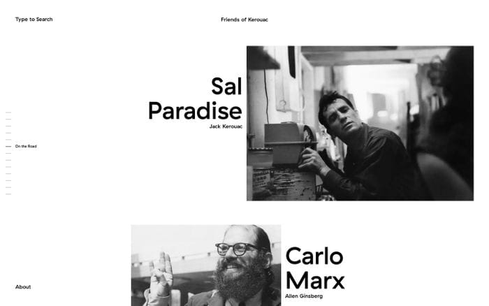 Friends of Kerouac website preview