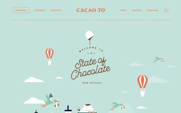Cacao70 website preview