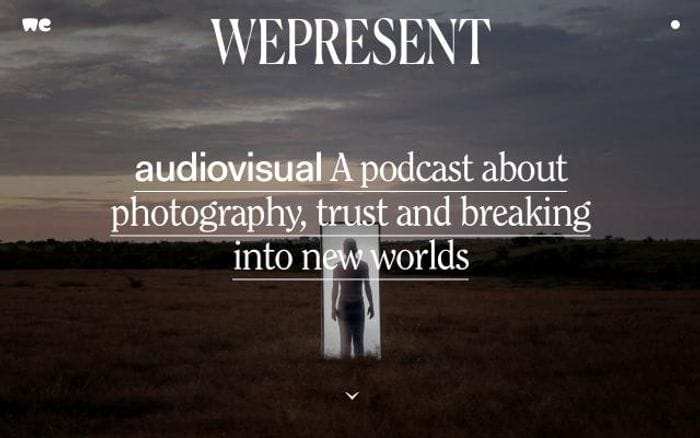 Wetransfer website preview