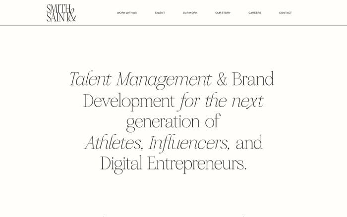 Smith&Saint website preview