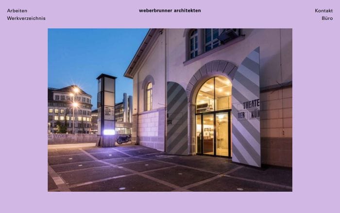 Startseite - weberbrunner architekten website preview